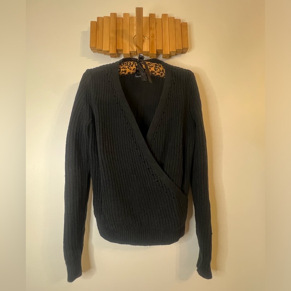 A&F Chunky Knit Wrap Sweater - Picture 13 of 13